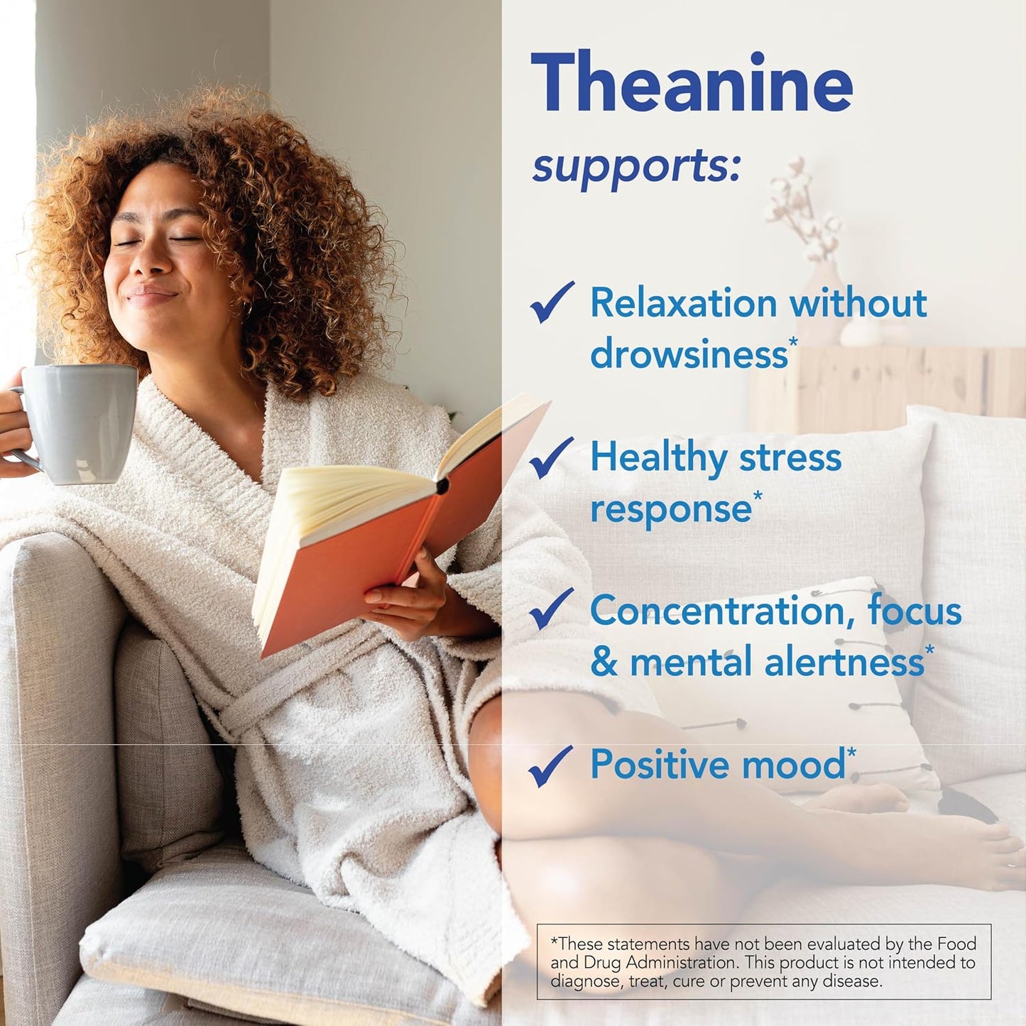 Patient One Theanine 200 mg – Supplement for Stress Response, Relaxation and Focus – with Suntheanine – 60 Capsules - görsel 4