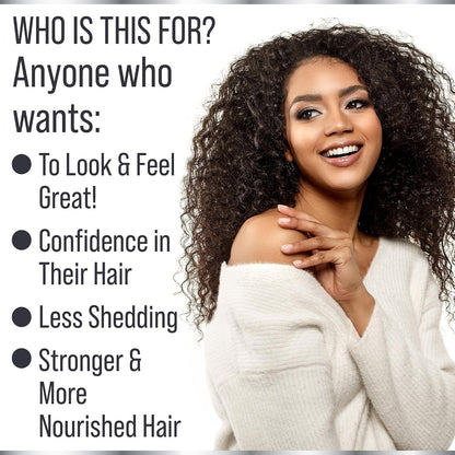 Hair Thickness Maximiser 5-in-1 Hair Support Supplement – Biotin 5000mcg with Keratin, Collagen, Horsetail & Saw Palmetto