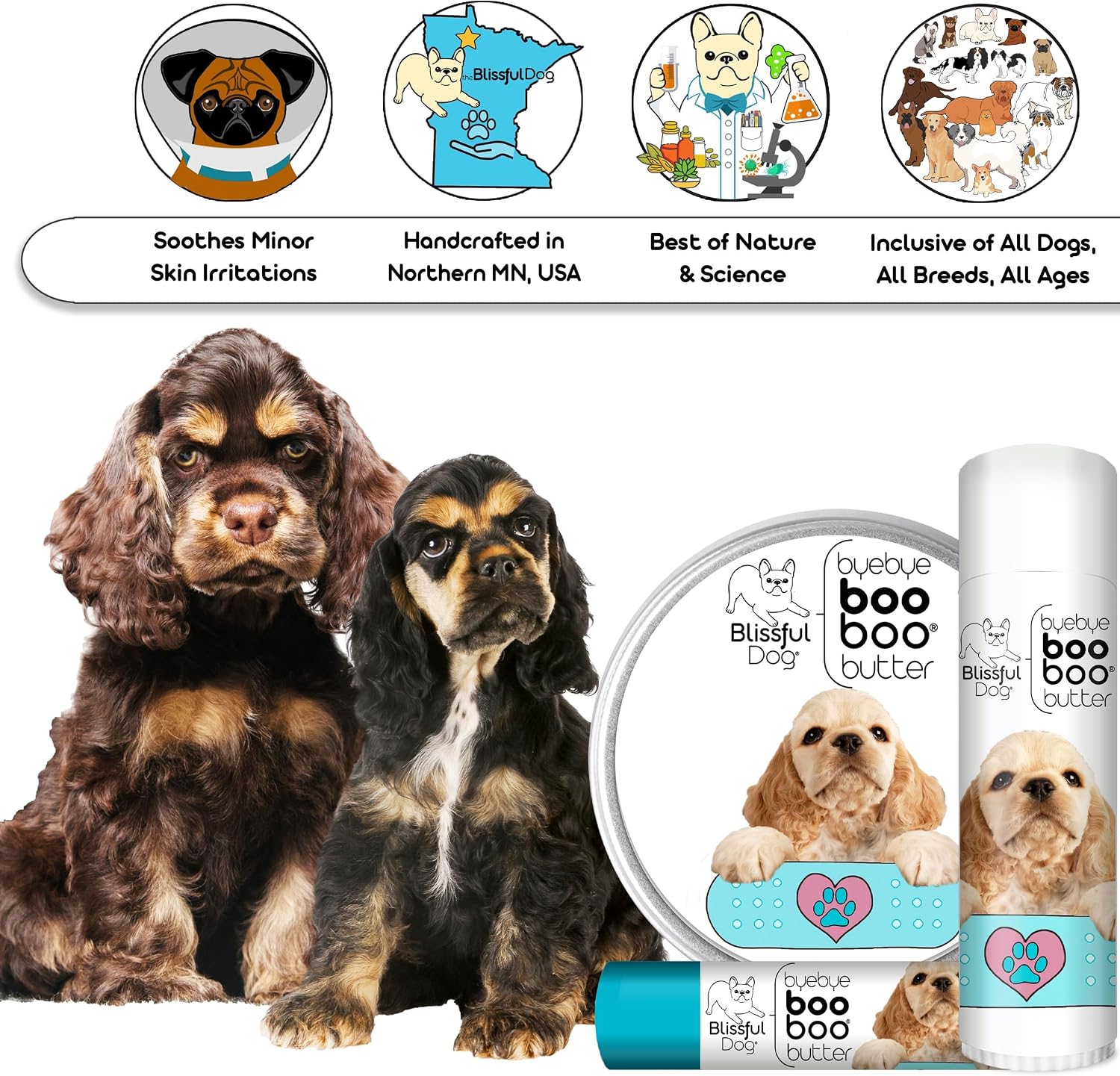 The Blissful Dog .15 oz Tube Cocker Spaniel Booboo Butter - görsel 6