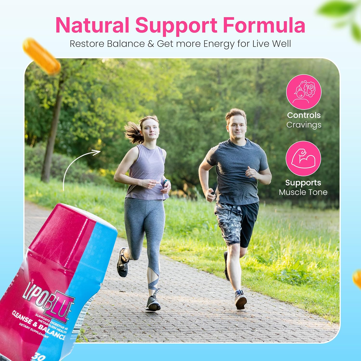 Natural Supplement for Wellbeing Support - 30 Day Supply, Convenient Once Daily Capsule - LIPOBLUE - görsel 7