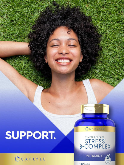 Carlyle Stress B Complex with Vitamin C, 180 Tablets