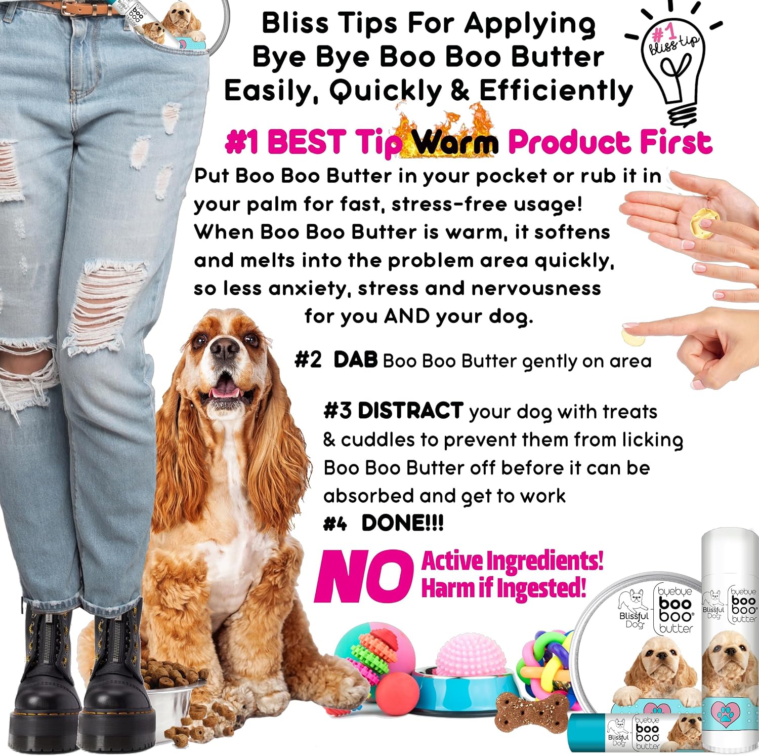 The Blissful Dog 4 oz TIN Cocker Spaniel Booboo Butter - görsel 7