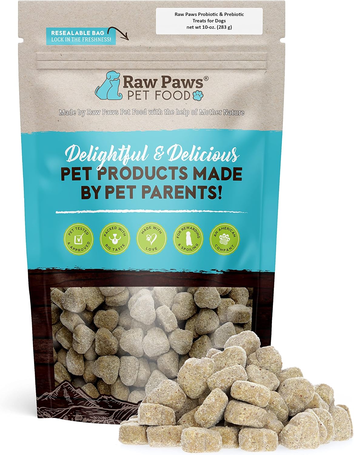 Raw Paws Natural Dog Probiotic Supplement with Prebiotics - 100 Soft Chews (283 g) - görsel 1