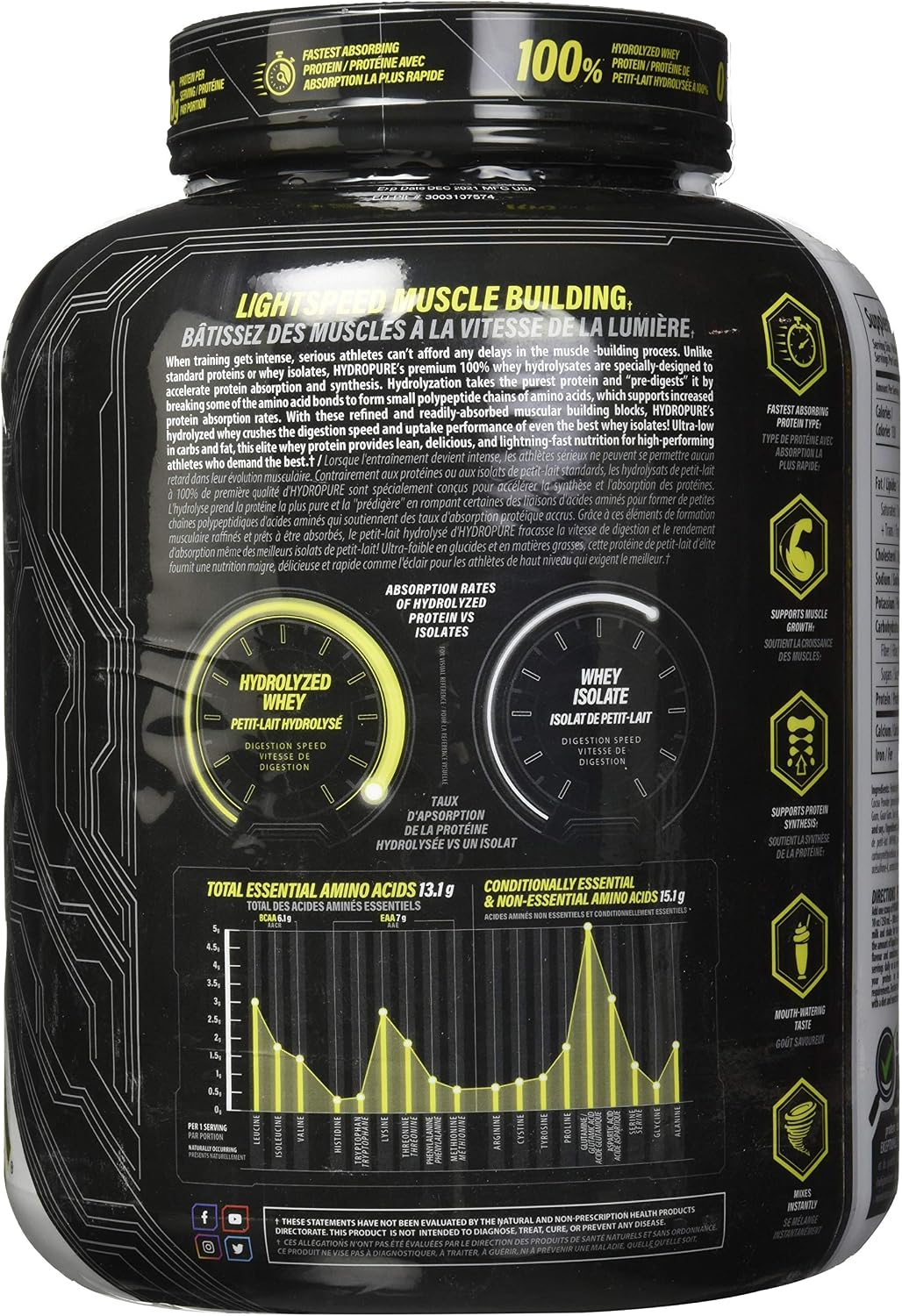 Nutrabolics Hydropure - 100% Hydrolysed Whey Protein, 2 kg - görsel 2