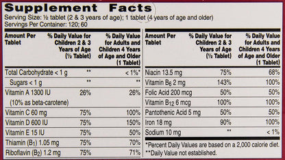 Flintstones Multivitamins with Iron, 60 Chewable Tablets
