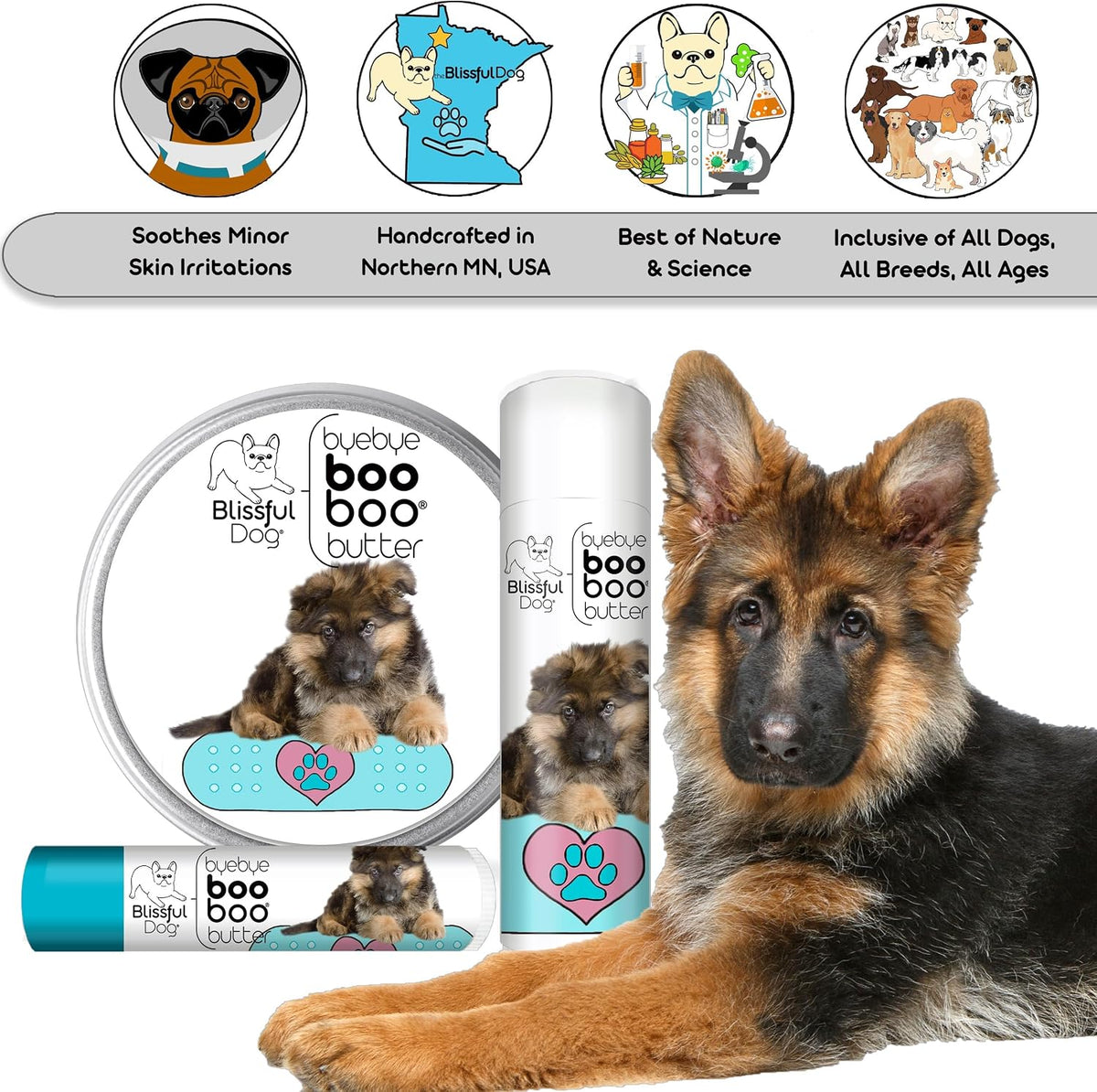 The Blissful Dog 227g Tin German Shepherd Booboo Butter - görsel 6