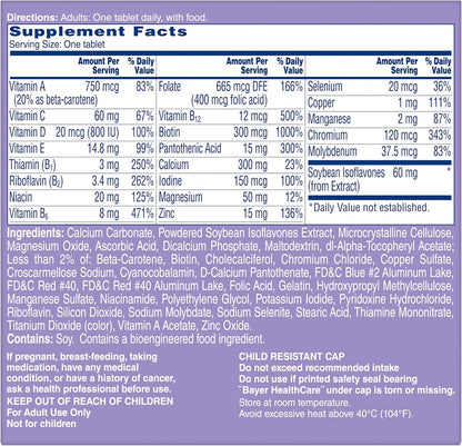 One A Day Women's Menopause Multivitamin with Soya Isoflavones, 50 Tablets