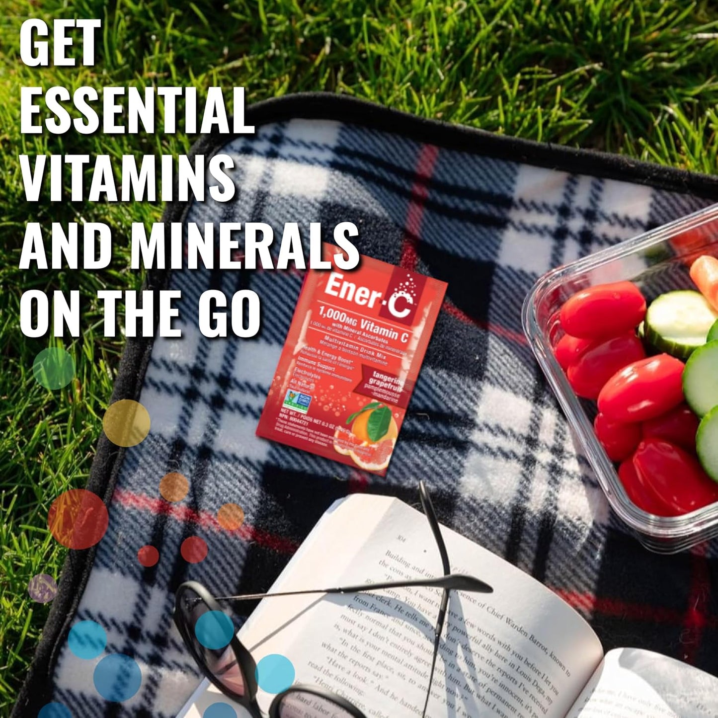 Ener-C Tangerine & Grapefruit Multivitamin Drink Mix, 1000mg Vitamin C, 30 Sachets - görsel 5
