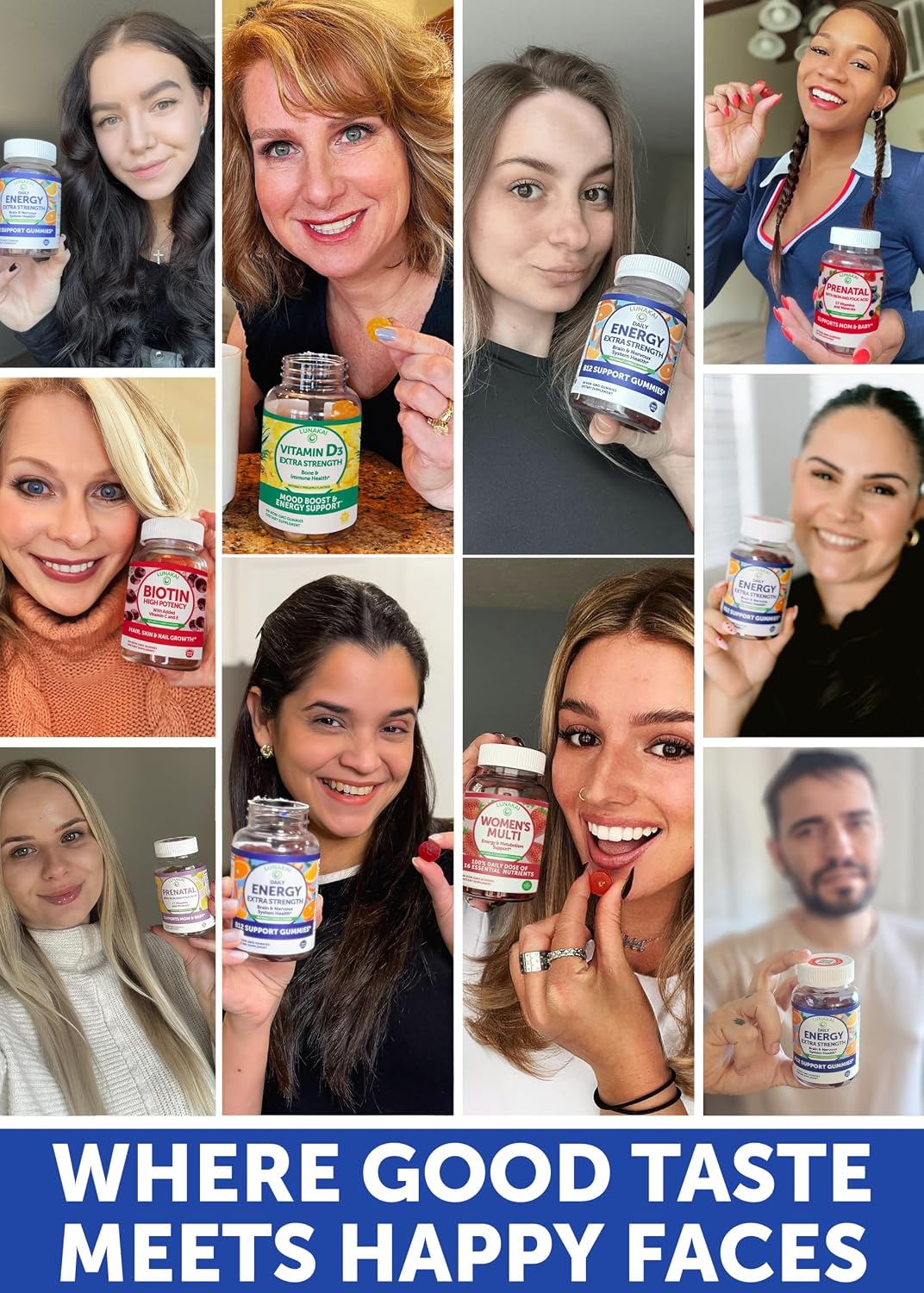 Lunakai USA-made Vegan Energy Gummies – 3000mcg Vitamin B12 Gummies for Women and Men – 60 Count - görsel 4