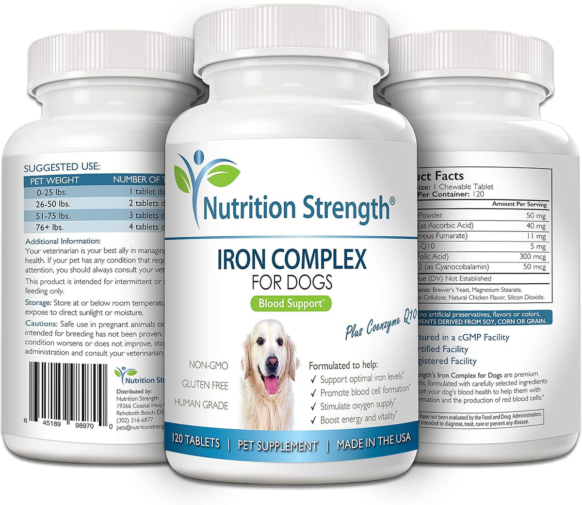 Nutrition Strength Iron for Dogs with Anaemia – Blood Health Support, 120 Chewable Tablets - görsel 5