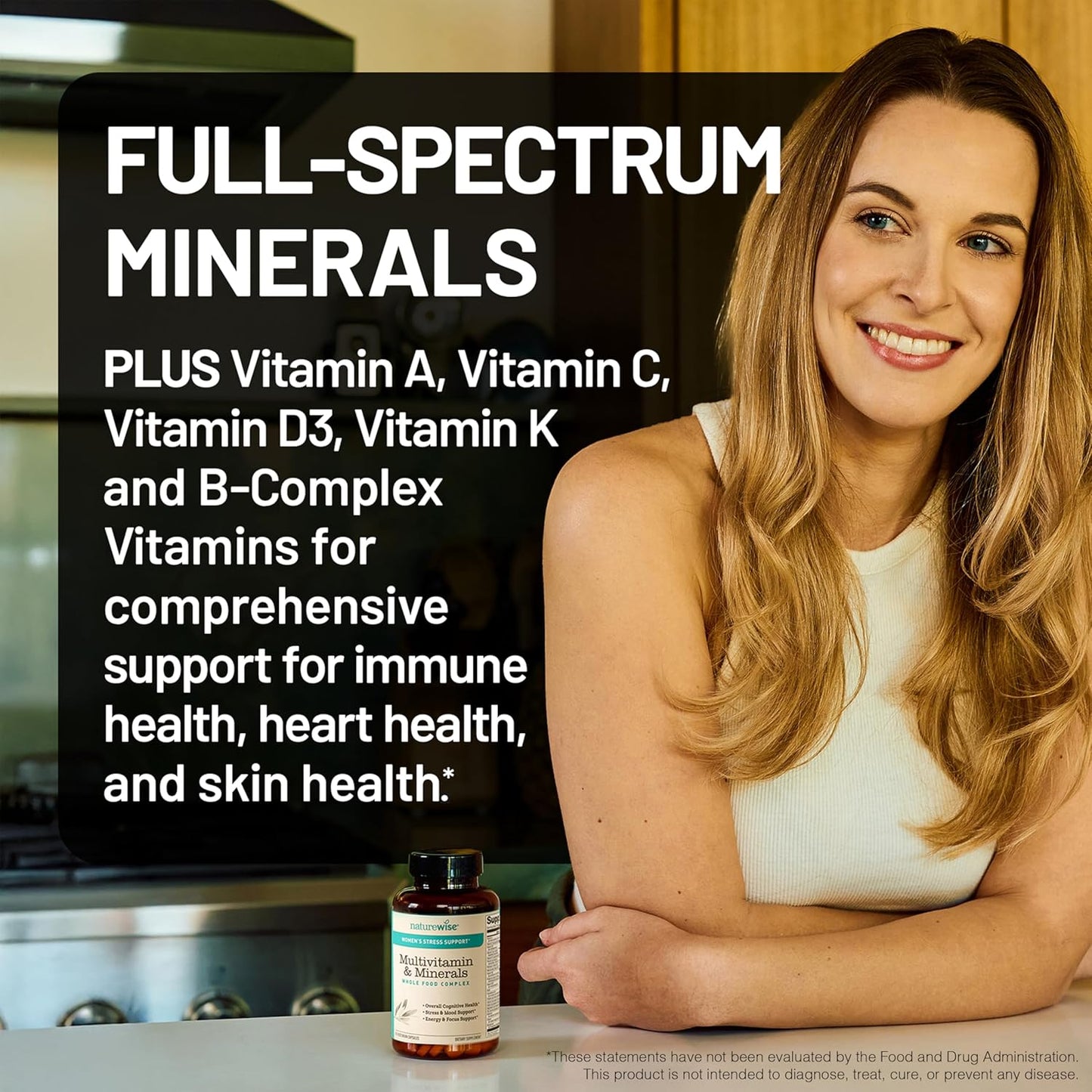 NatureWise Multivitamin for Women with Stress Support – Organic Whole Foods & Natural Minerals - görsel 3