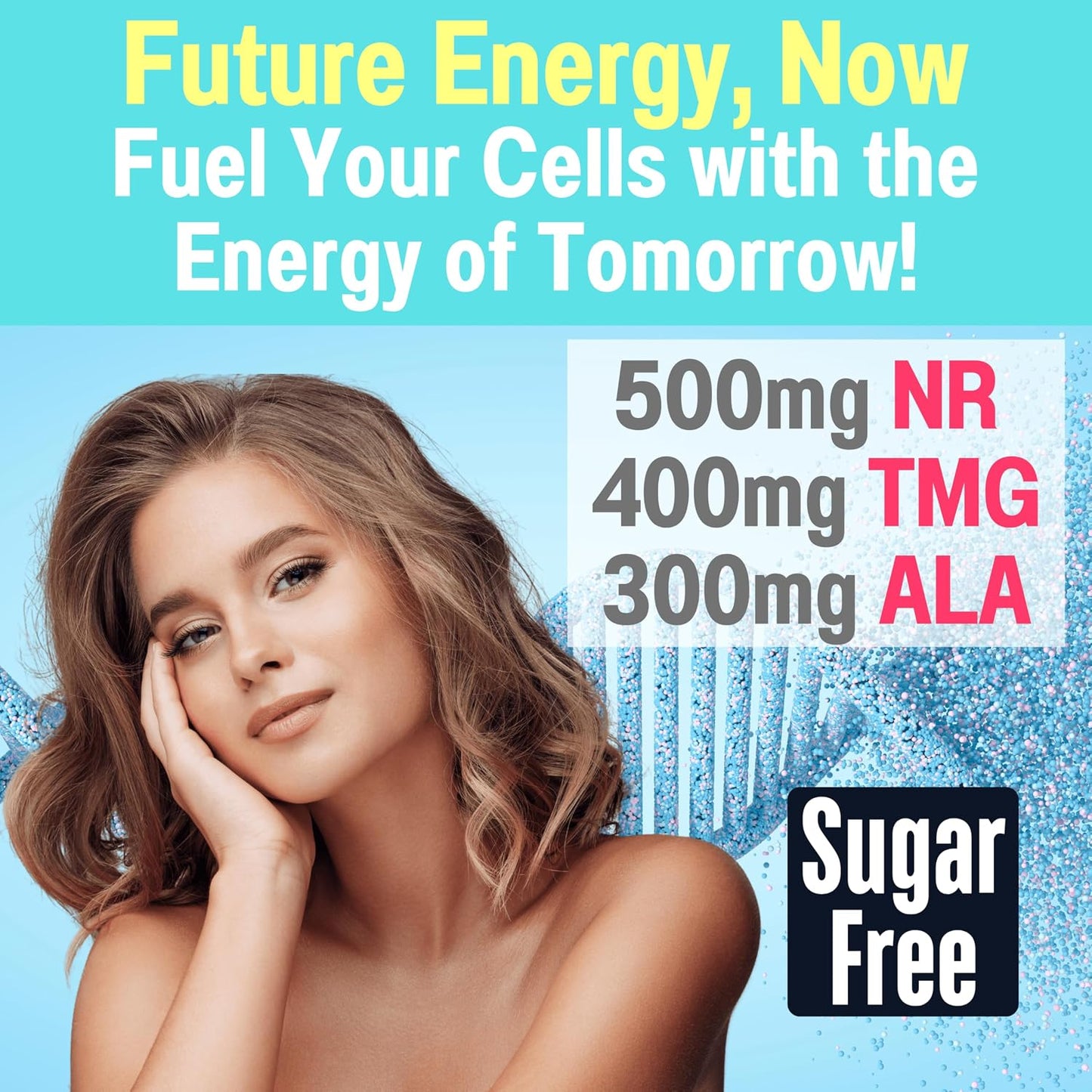 1500mg NAD+ Sugar Free Gummies – NAD+ Plus NR TMG ALA Trans-Resveratrol Fisetin Supplement - görsel 4