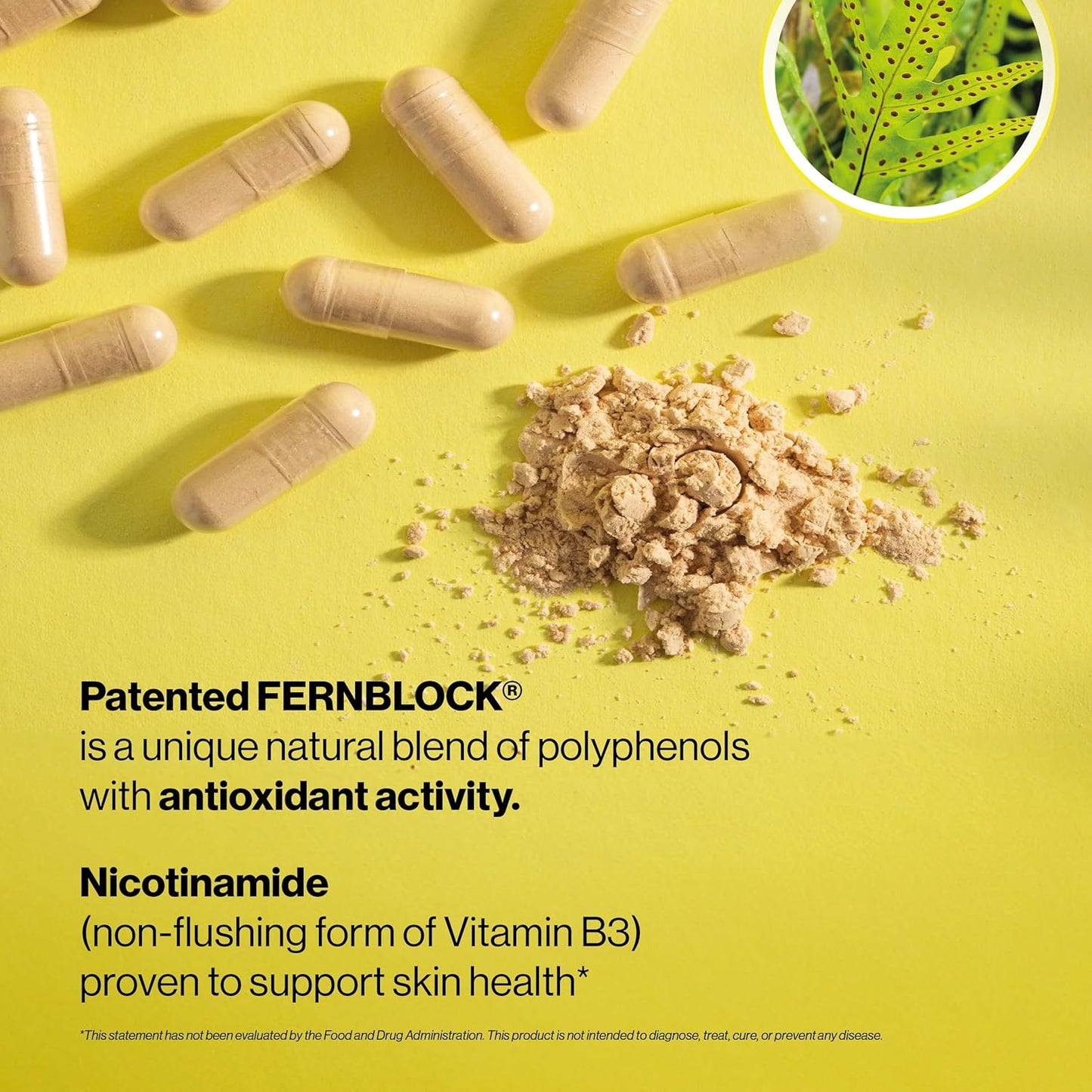 Heliocare Advanced Niacin B3 Supplement: Fernblock PLE Extract 240mg Per Serving - Supports Skin Cell Health with Antioxidant-Rich Vitamin B3 Niacin 500 mg - 120 Vegan Capsules - görsel 5