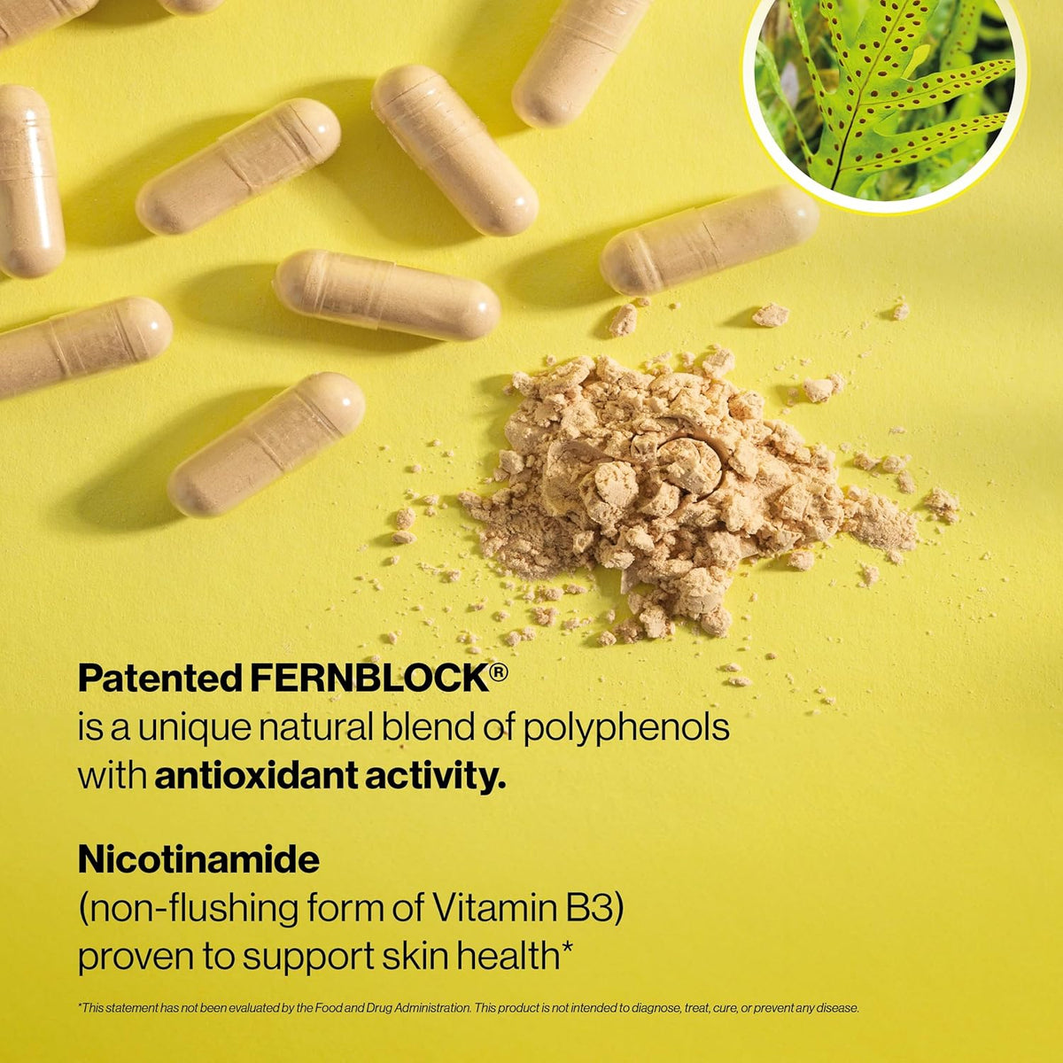 Heliocare Advanced Niacin B3 Supplement: Fernblock PLE Extract 240mg Per Serving - Supports Skin Cell Health with Antioxidant-Rich Vitamin B3 Niacin 500 mg - 120 Vegan Capsules - görsel 5
