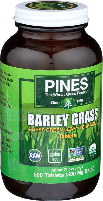 Pines Organic Barley Grass – 500 mg, 500 Tablets