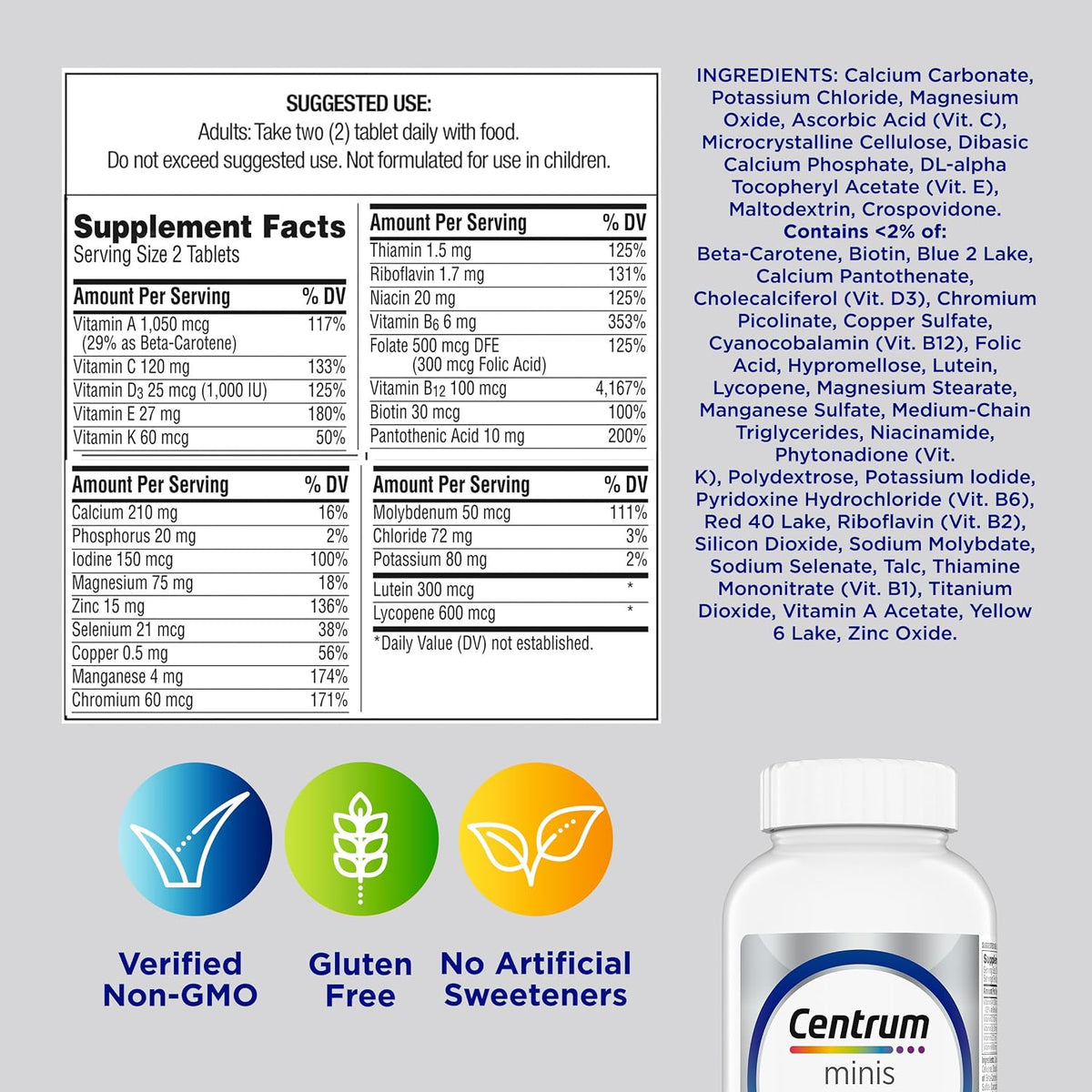 Centrum Minis Silver Multivitamin for Men 50 Plus, 280 Tablets - görsel 9