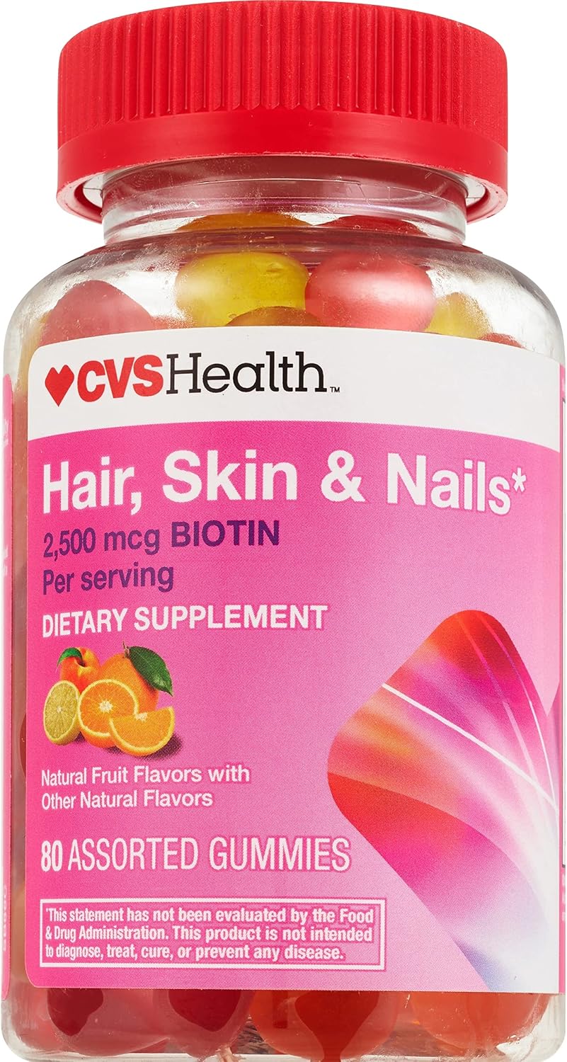 CVS Health Hair, Skin & Nails 2,500mcg Biotin Gummies – Image 1