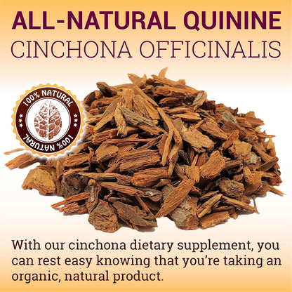 HERBALICIOUS Quinine Capsules - Cinchona Officinalis Bark Food Supplement for Leg Comfort & Digestive Support, 500 mg, 160 Capsules