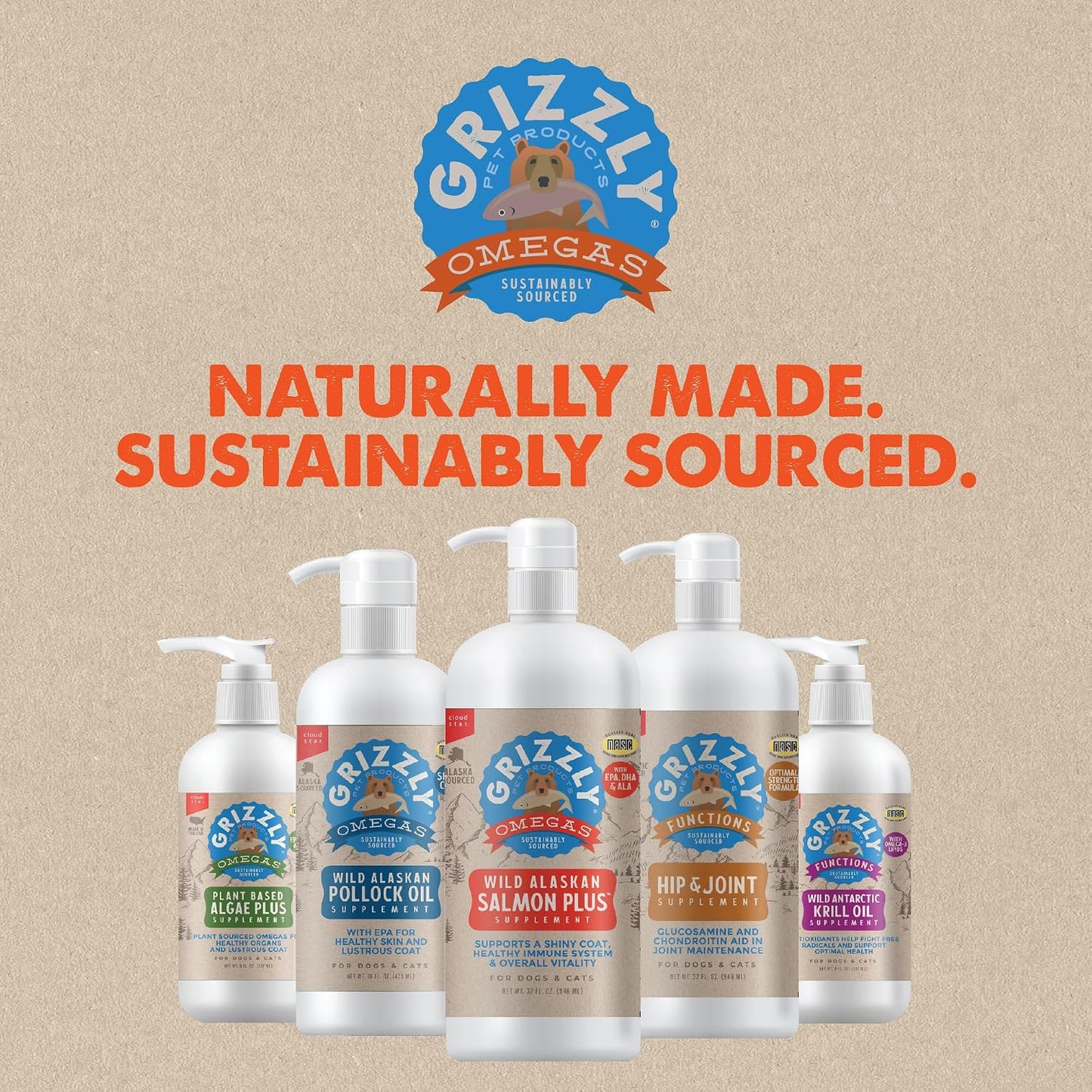 Grizzly Salmon Plus Omega 3-6-9 Liquid Food Supplement for Dogs and Cats, 118 ml Bottle - görsel 9