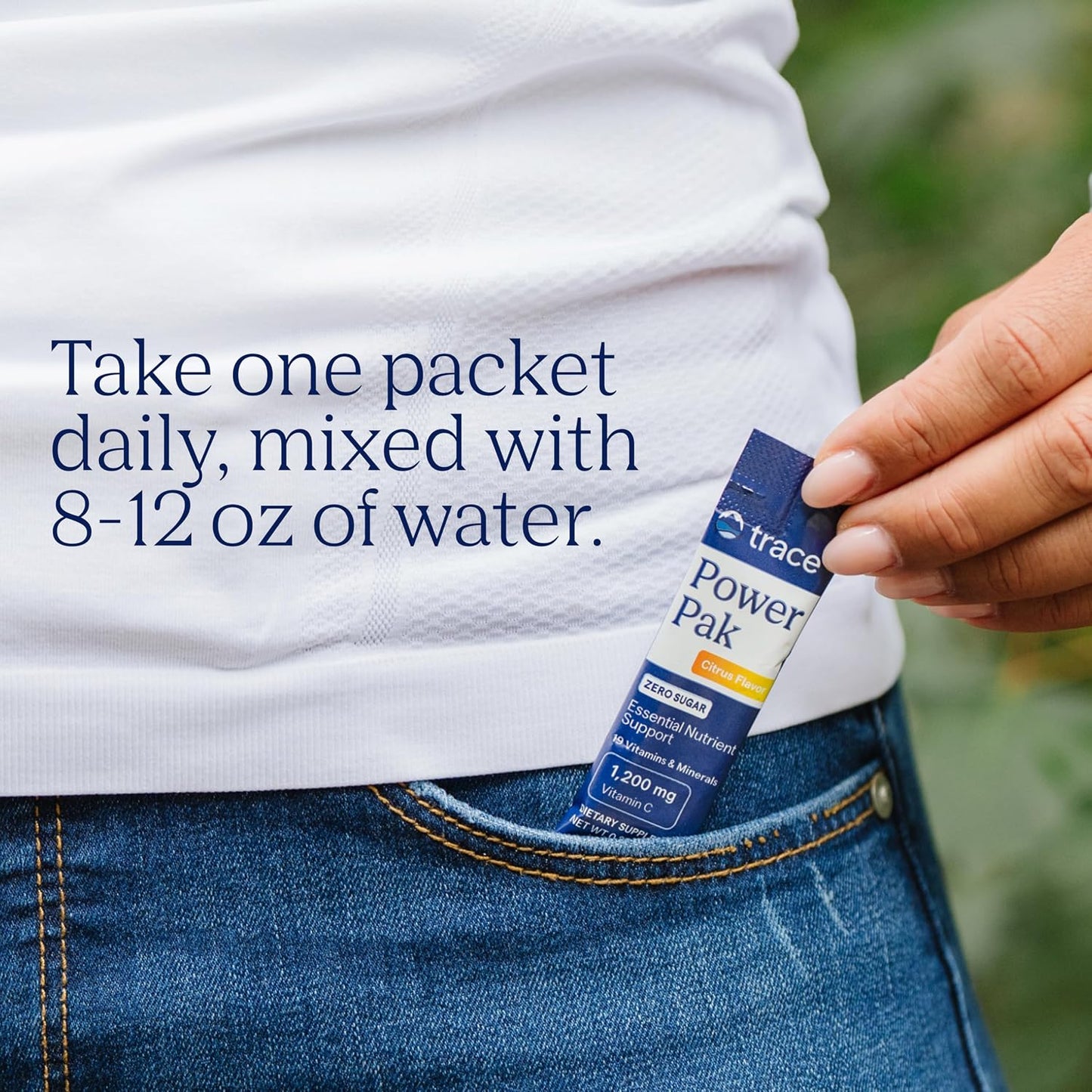 Trace Minerals Power Pak Multivitamin and Multimineral Packets - 1200 mg Vitamin C, 70+ Trace Minerals, Electrolyte Support - Sugar Free - Citrus Flavour - 30 Packets - görsel 4