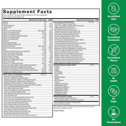 Force Factor Smarter Greens Daily Wellness Powder 2-Pack, Unflavoured, 60 Servings