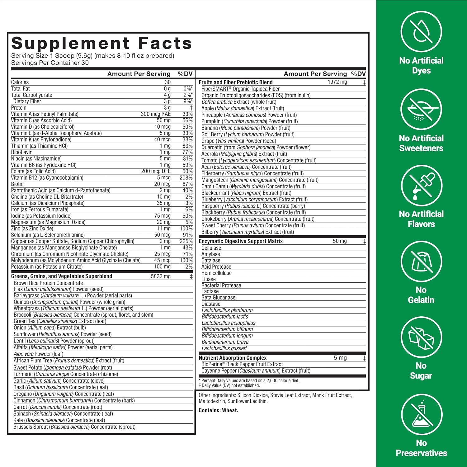 Force Factor Smarter Greens Daily Wellness Powder 3-Pack – Unflavoured Superfood Powder for Energy, Immunity & Digestion - görsel 6