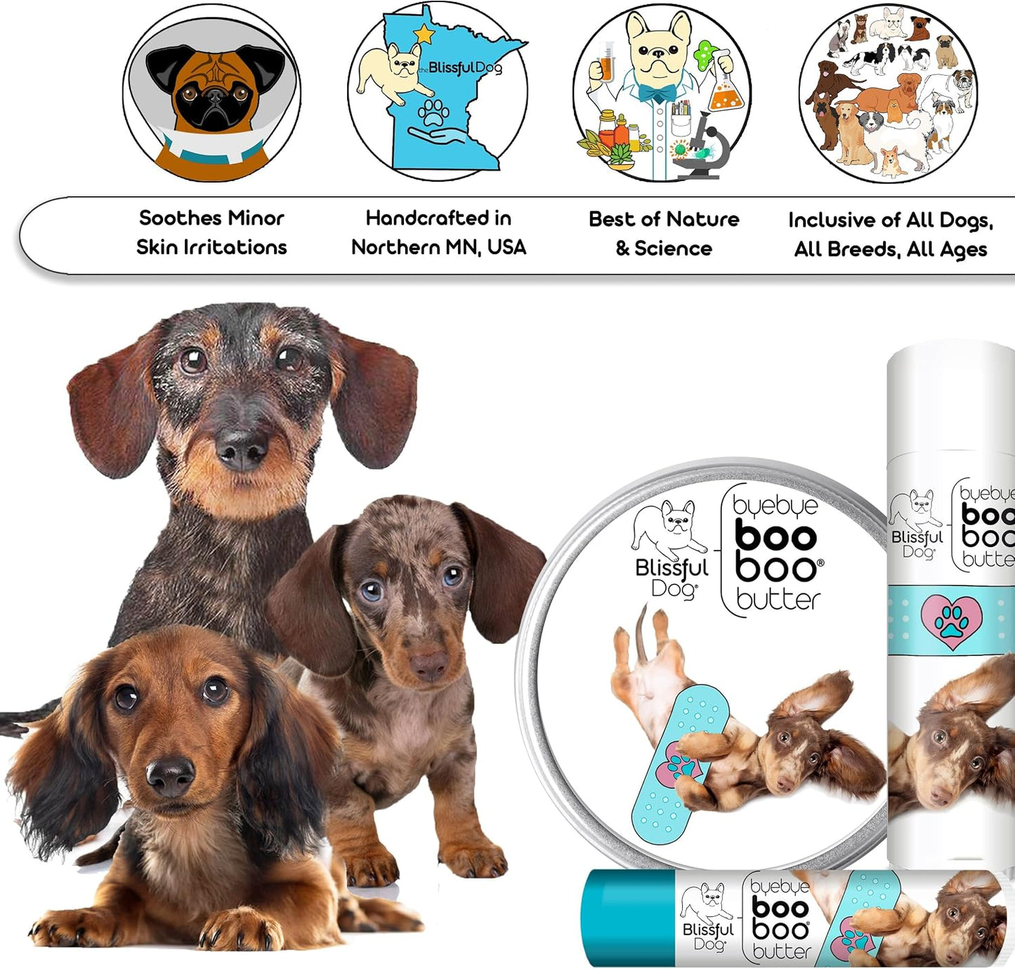 The Blissful Dog 113 g TIN Dachshund Booboo Butter - görsel 6