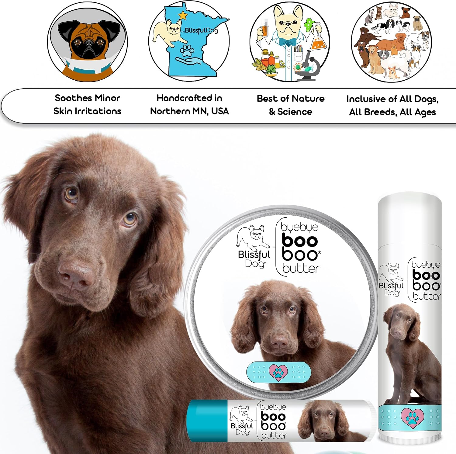 The Blissful Dog Flat-Coat Retriever Boo Boo Butter, 0.15-Ounce - görsel 6