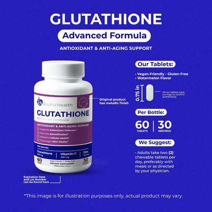 Glutathione Enhanced with Vitamin C & Zinc - Twin Pack, 120 Tablets