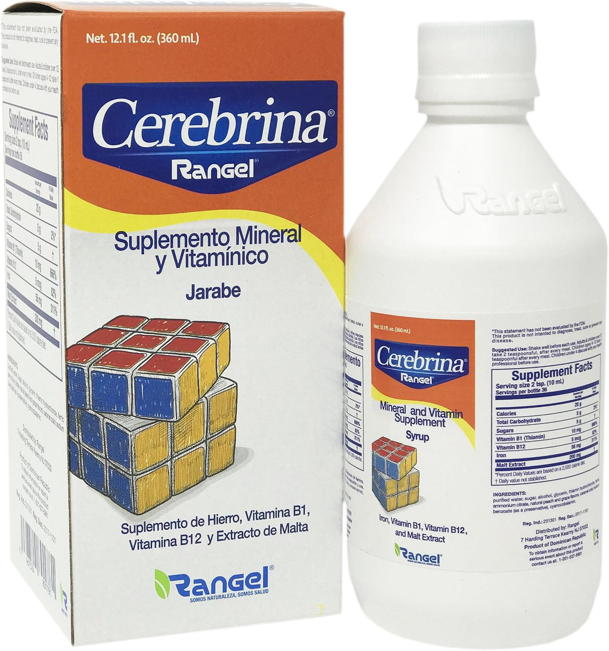 Vino Cerebrina Mineral and Vitamin Supplement Syrup, 355 ml - görsel 1