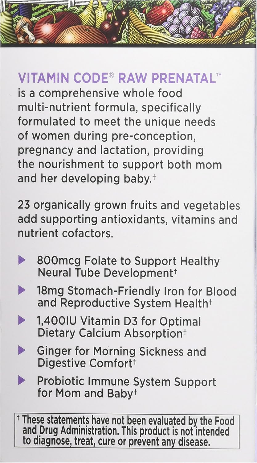 Garden of Life Vitamin Code RAW Prenatal, 90 Capsules - görsel 4