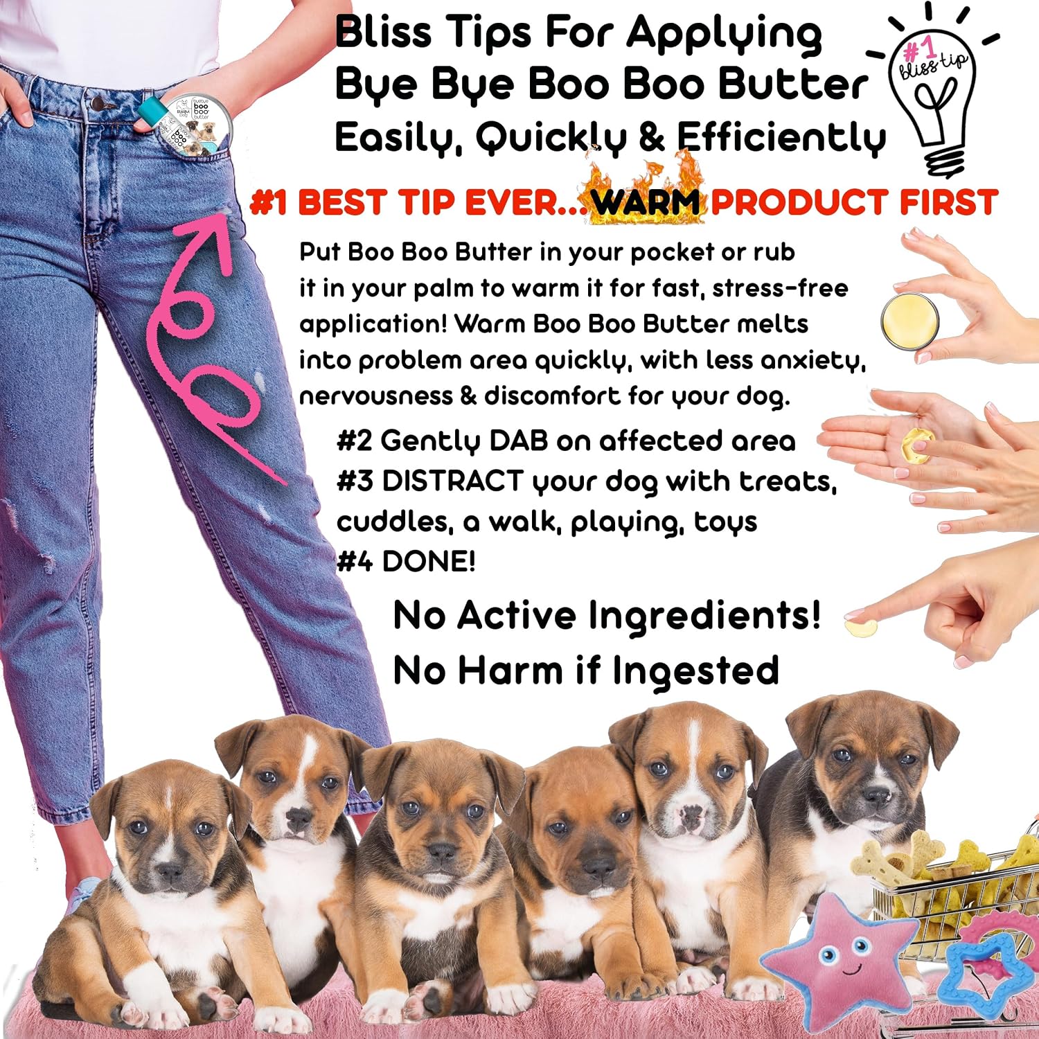 The Blissful Dog 0.5 oz Tube American Staffordshire Terrier Booboo Butter - görsel 7