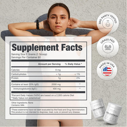 BIOFEMA Bovine Colostrum Supplement – Nature's Superfood for Gut Health, Immune Support, Physical Recovery, Skin, Hair & Nail Health