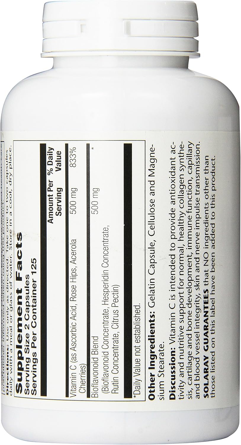 Solaray C Super Bio-Plex Vitamin C Food Supplement, 250 Count - görsel 3