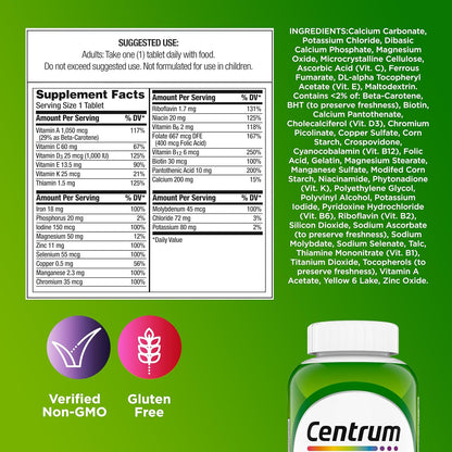 Centrum Adult Multivitamin/Multimineral Food Supplement – 200 Tablets