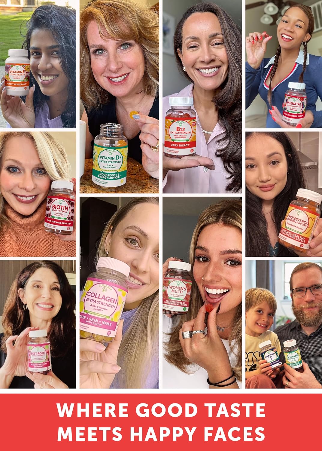 Lunakai USA-made Vitamin B12 Gummies 3000mcg - Methylcobalamin for Energy Metabolism & Nervous System Support - Non-GM Vegan - 6 Pack (60 Gummies per Bottle) - görsel 4
