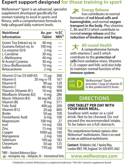 Vitabiotics Wellwoman Sport and Fitness Multivitamin - 30 Tablets