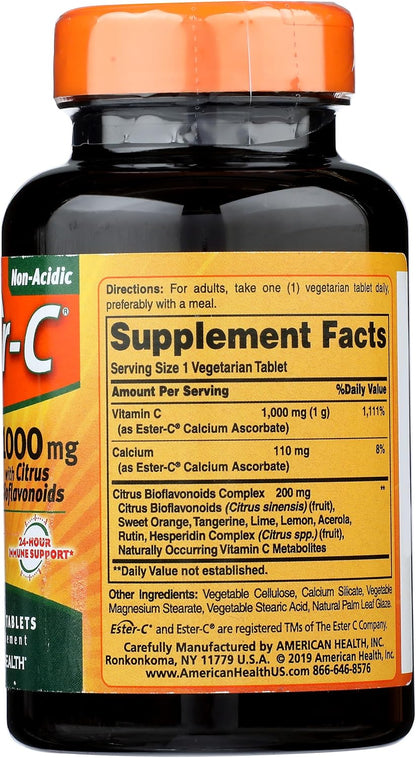 American Health Ester-C 1000mg with Citrus Bioflavonoids, 90 Tablets