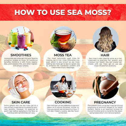 Strawberry Sea Moss Gel – Wildcrafted Irish Sea Moss Superfood, 283 g