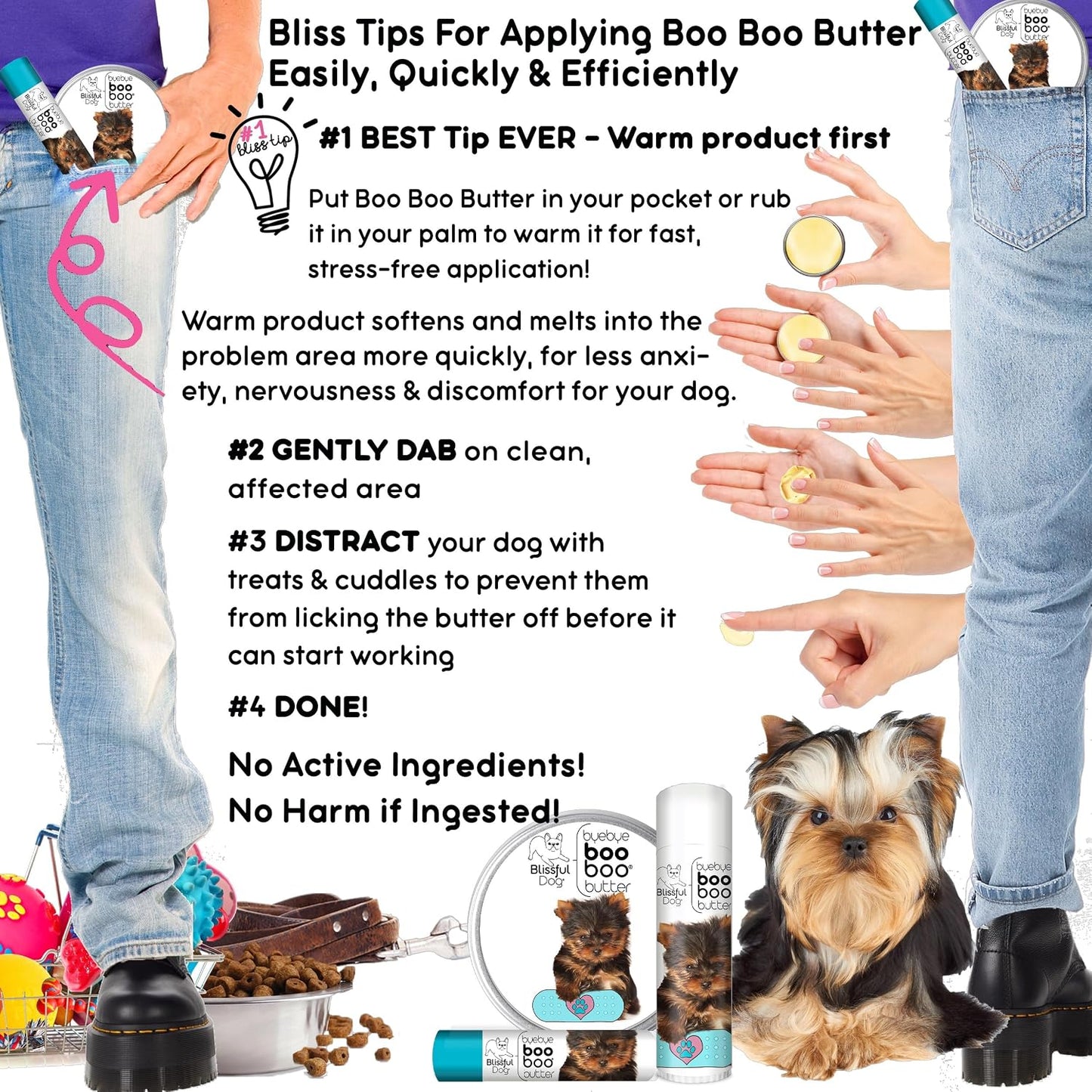 The Blissful Dog 2 oz (56 g) Tin Yorkshire Terrier Booboo Butter - görsel 6