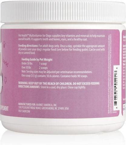 Pet Health Multivitamin for Dogs – Beef Flavour Powder – 90 Servings