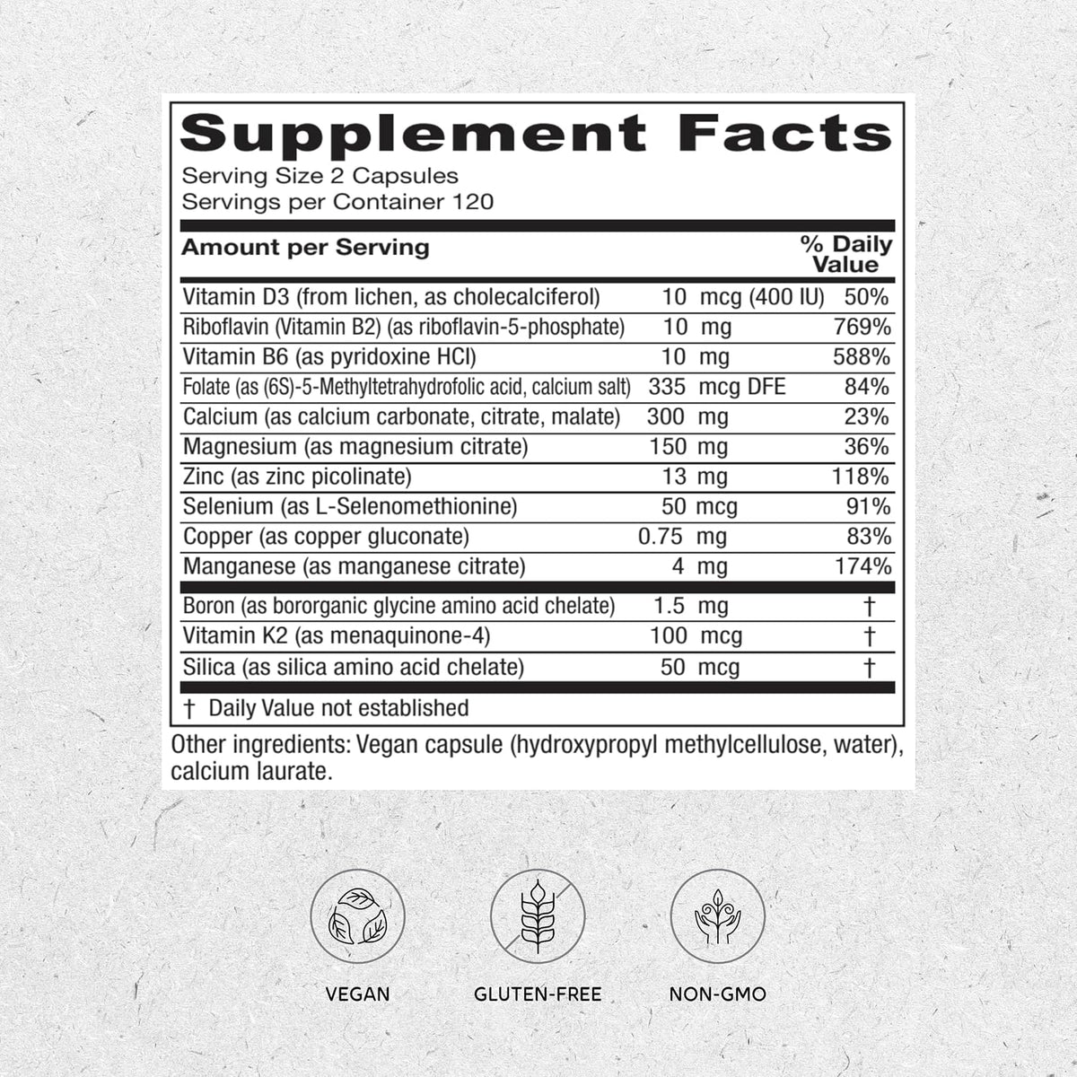 Vitanica OsteoBlend Bone Support, Vegan, 240 Capsules - görsel 2