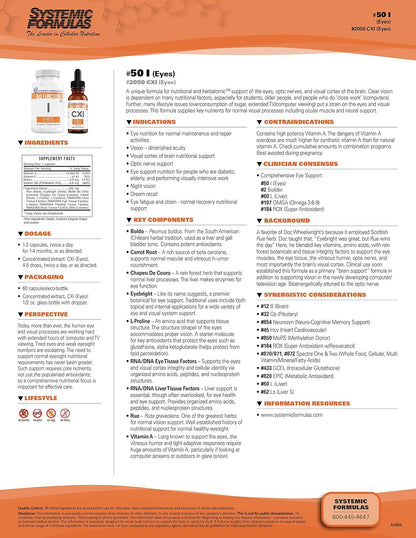 Systemic Formulae Bio Function I – Eyes 60 Capsules
