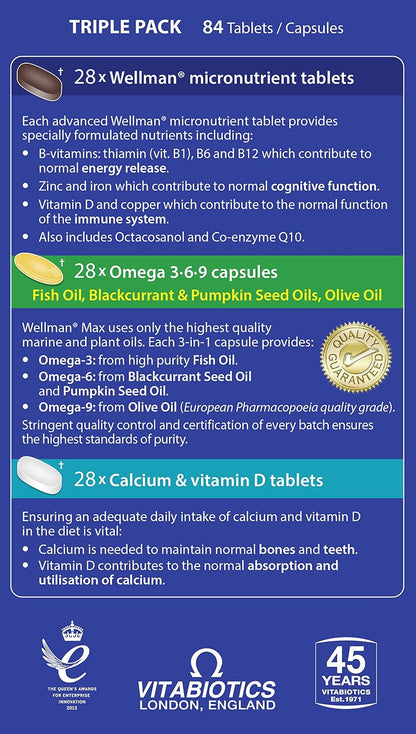 Wellman Max Capsules - 84 Count
