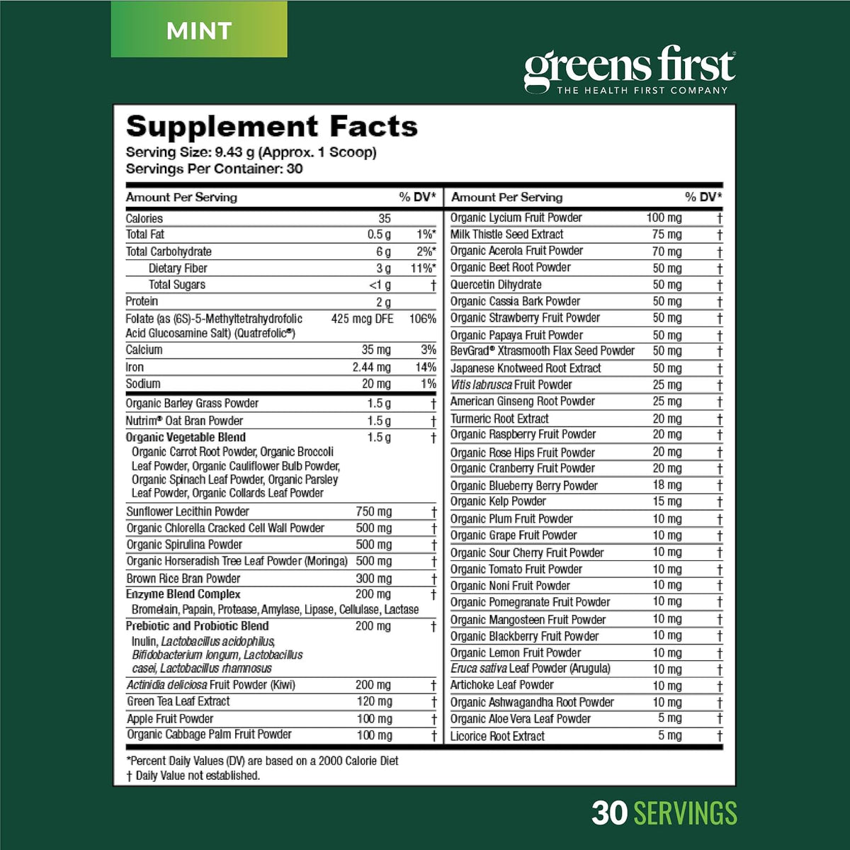 Greens First 25th Anniversary Gift Set – Organic Mint Greens Powder & Borosilicate Glass Carafe (30 Servings) - görsel 8