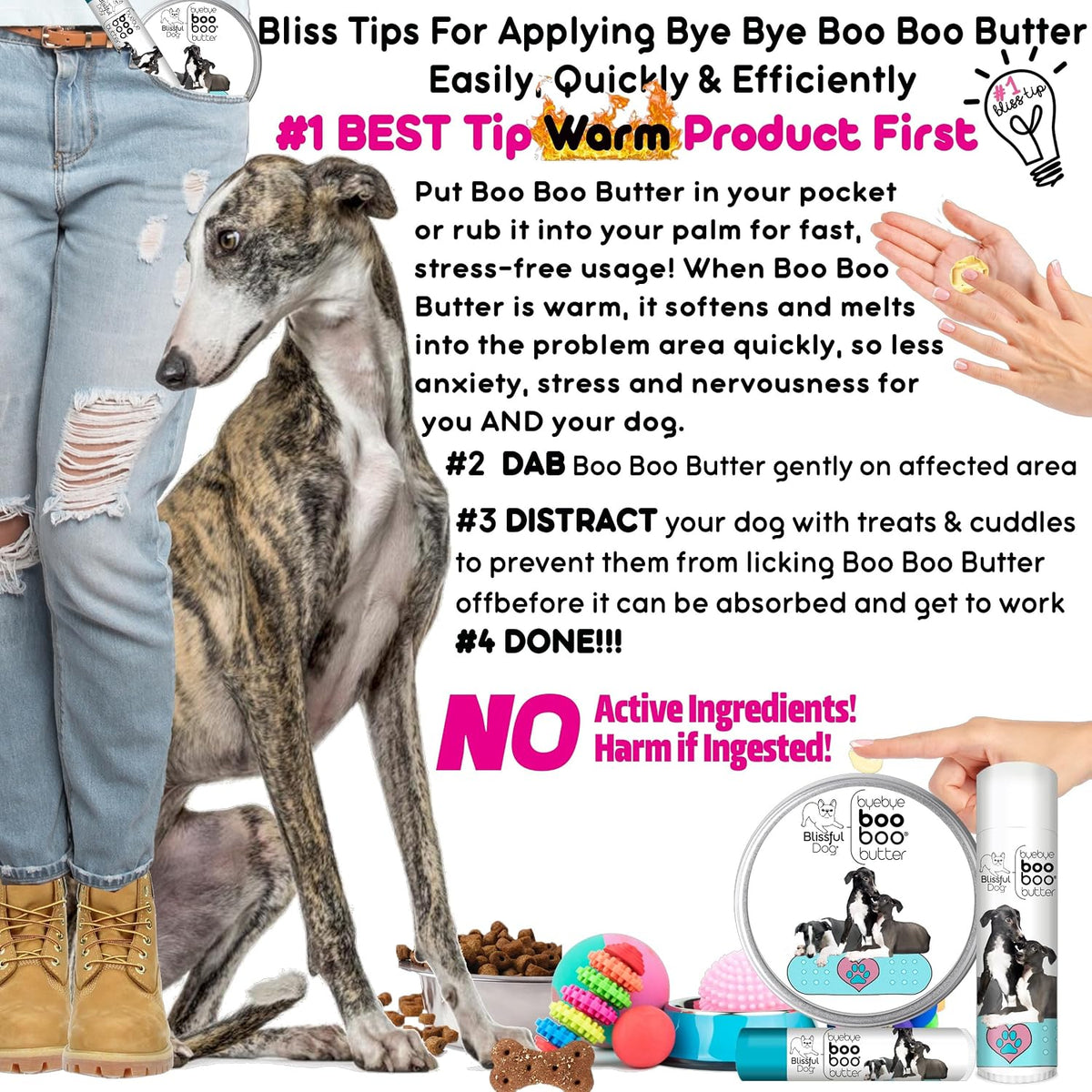 The Blissful Dog Greyhound Boo Boo Butter, 454g (16 oz) - görsel 7