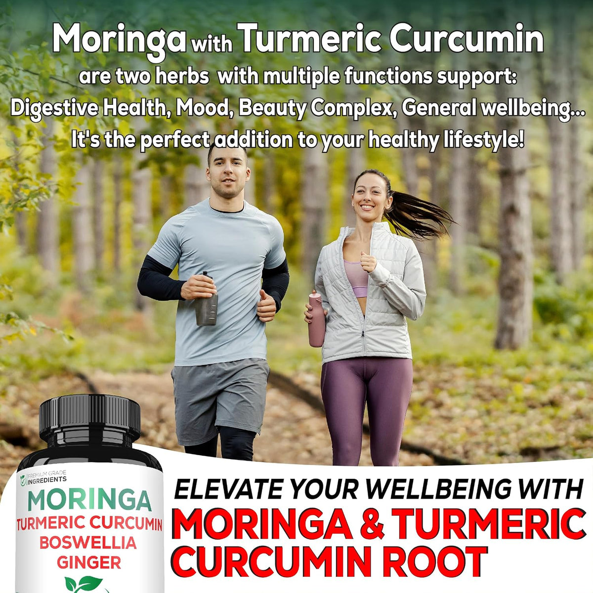 Satoomi 9in1 Moringa Capsules – Featuring Moringa, Turmeric, Boswellia, Ginger, Ashwagandha, Ceylon Cinnamon, Berberine, Milk Thistle & Resveratrol | 60 Count - görsel 6