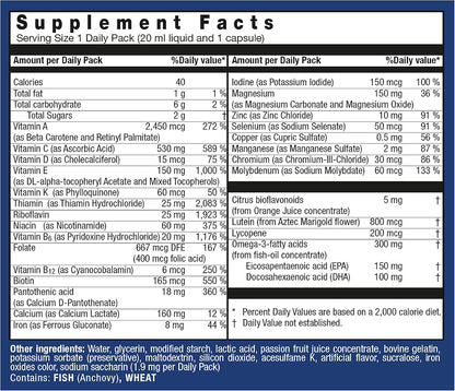 Orthomol Vital F – Daily Multivitamin for Women, 30-Day Supply (Liquid + Capsules)
