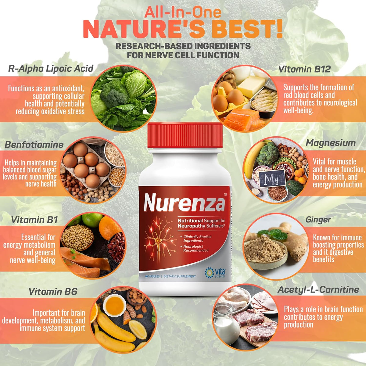 Vita Sciences Nurenza Nerve Support Supplement - görsel 7