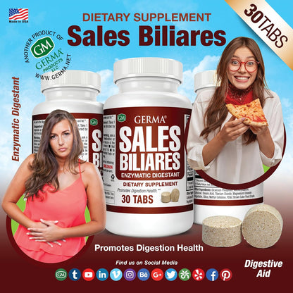 Germa Bile Salts Natural Food Supplement – Liver Support, 30 Tablets